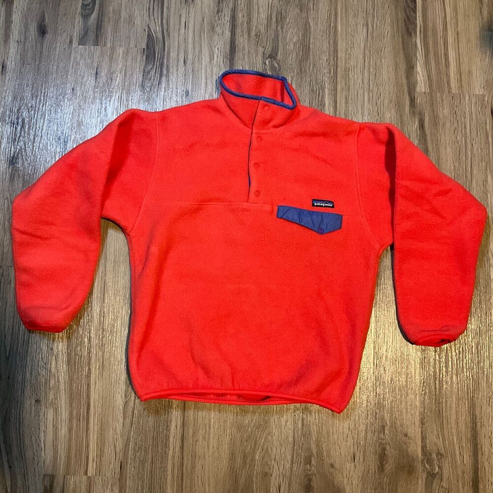 Patagonia Synchilla Snap T Pullover Fleece Sweater Jacket Size Medium Vintage 97